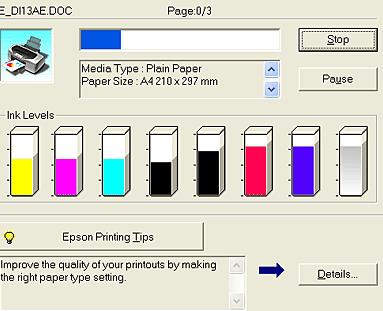 why is my epson printer printing blank pages